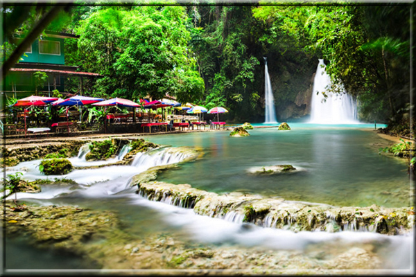Kawasan Falls + Simala Monastery
